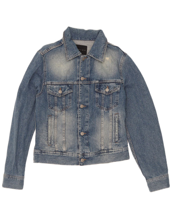 Sisley Chaqueta vaquera para hombre UK 36 Small Azul Algodón