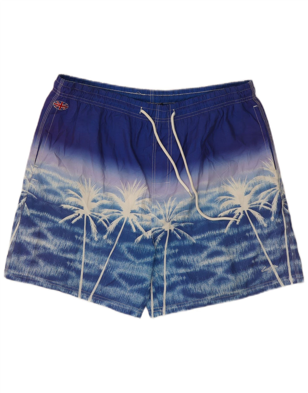 LOTTO Mens Abstract Pattern Swimming Shorts 2XL Blue Floral Polyester