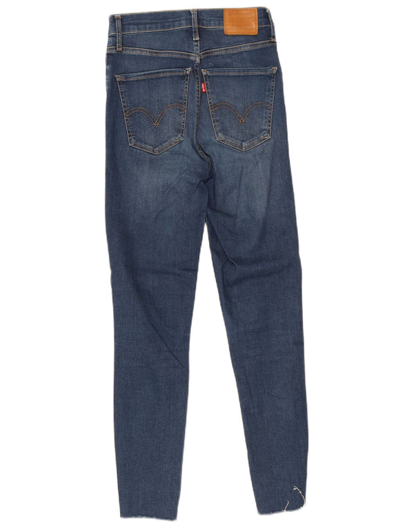 Levi's Womens Mile High Super Skinny Jeans W26 L27 Blue Cotton
