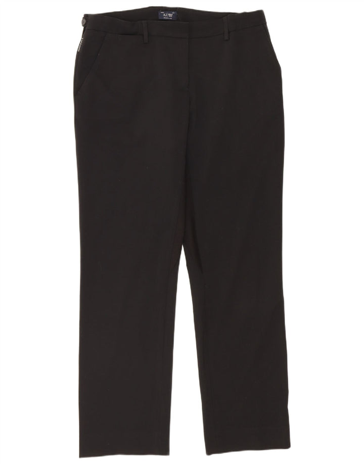Pantaloni da abito dritti da donna Armani W30 L29 poliestere nero