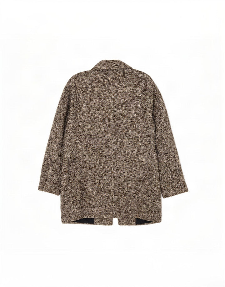Pardesiu Massimo Dutti pentru femei, cu mâneci 3/4, EU 38, maro mic cu pete