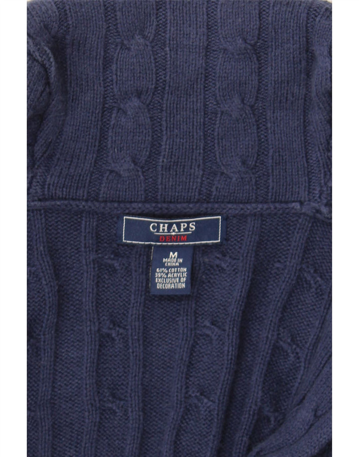 CHAPS Womens Cardigan Sweater UK 14 Medium Navy Blue Cotton Vintage Chaps and Second-Hand Chaps from Messina Hembry 