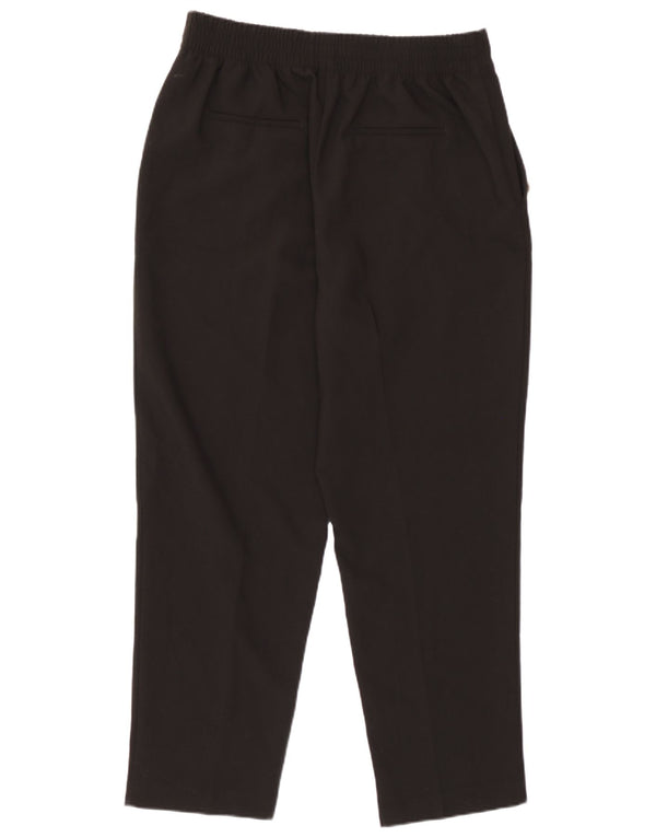 Zara Damen-Chinohose mit hoher Taille, konisch zulaufend, Größe L, W30, L26, Schwarz, Polyester