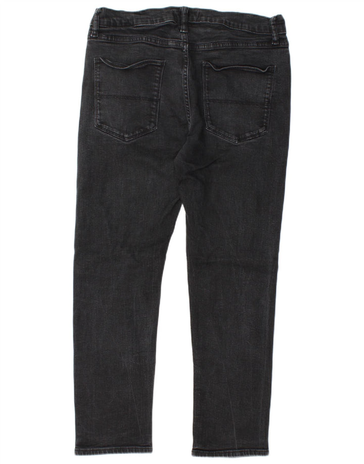 Marks & Spencer Herren Slim Jeans W32 L26 Schwarze Baumwolle