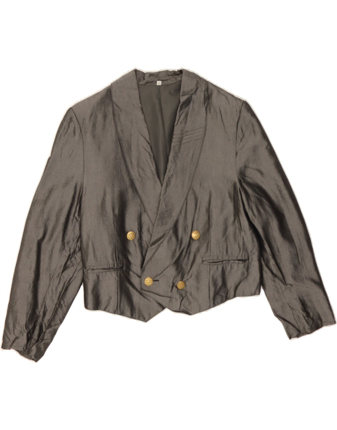 PENTATHLON Womens 3/4 Sleeve Blazer Jacket UK 12 Medium Grey Vintage Pentathlon and Second-Hand Pentathlon from Messina Hembry 