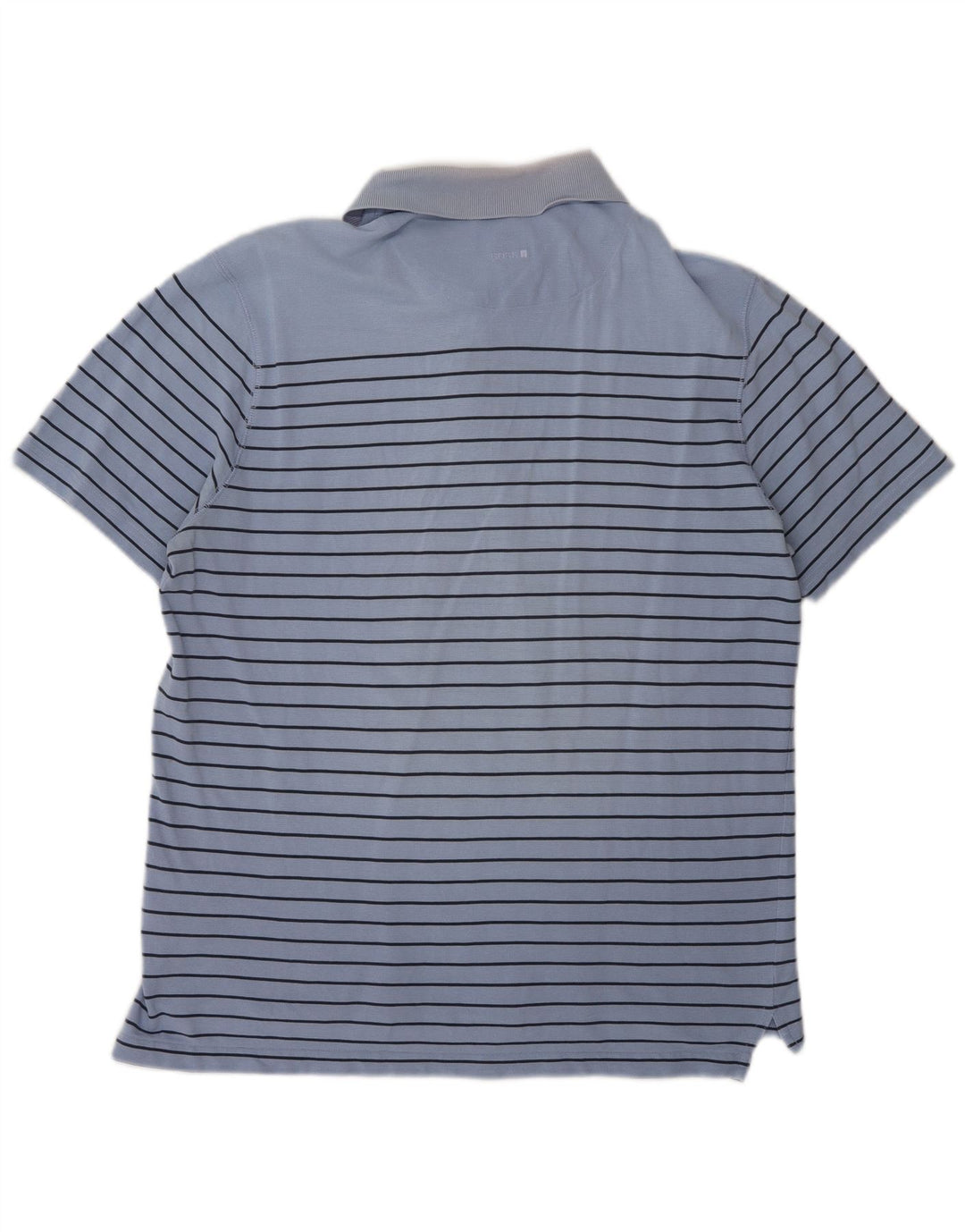 Hugo Boss Mens Polo Shirt Large Blue Striped Cotton