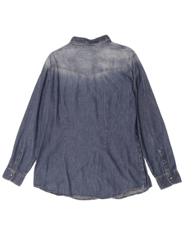 Carrera Camisa Vaquera Mujer UK 18 XL Algodón Azul