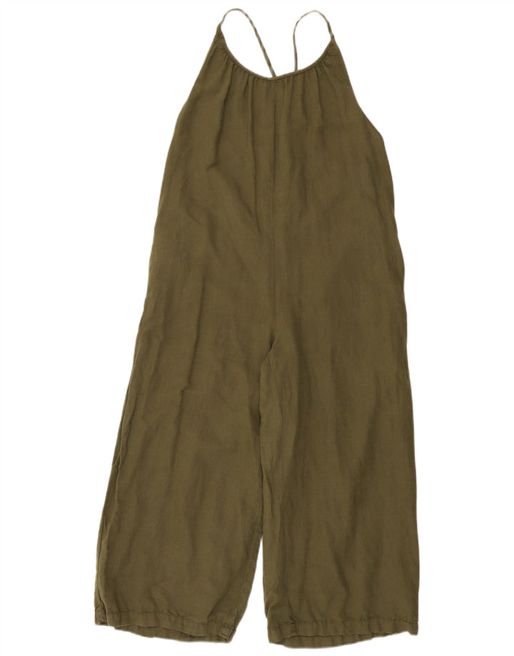 Zara Womens Sleeveless Jumpsuit UK 10 Small  Khaki