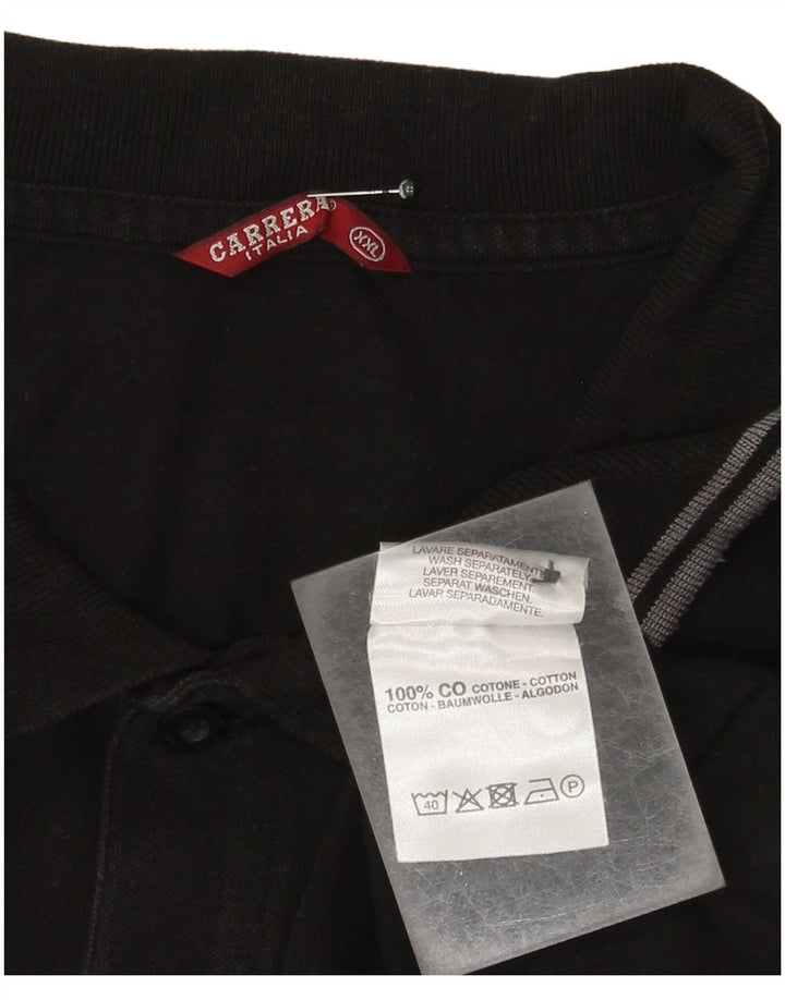 Carrera Mens Polo Shirt 2XL Black Cotton