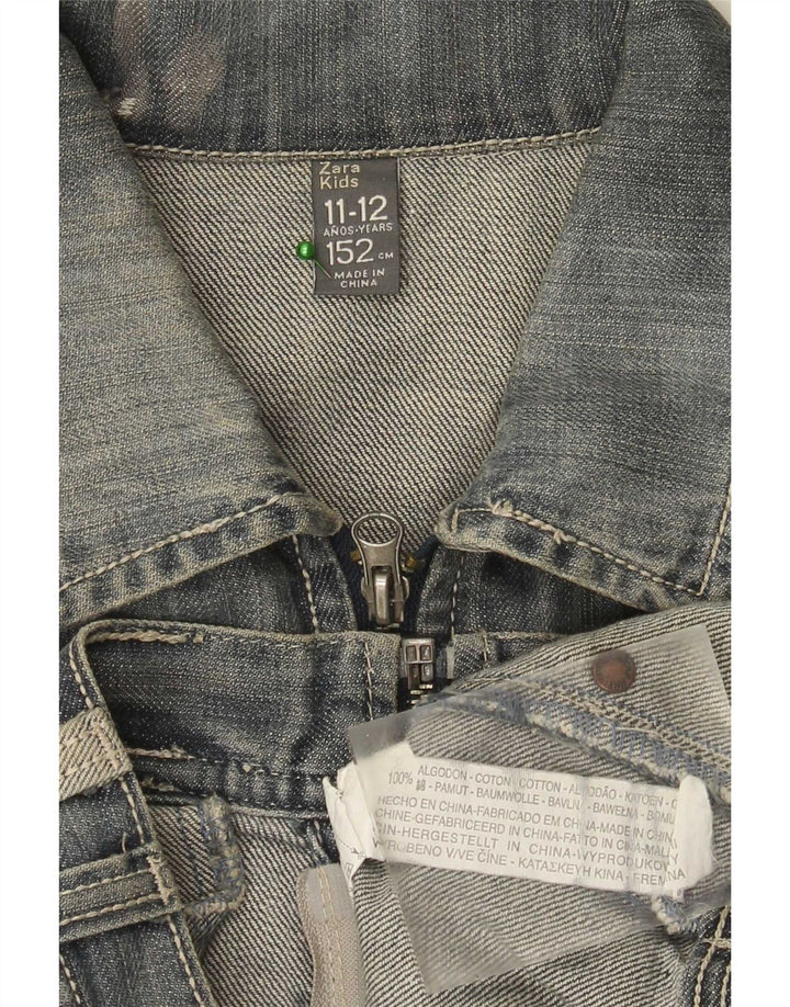 Jaqueta jeans Zara Boys 11-12 anos algodão azul