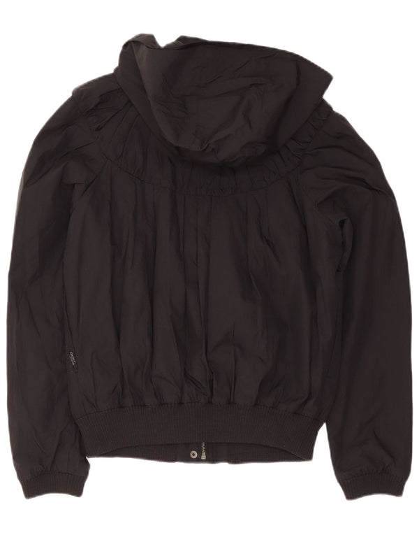 Giubbotto bomber con cappuccio da donna Dkny UK 14 nylon nero medio