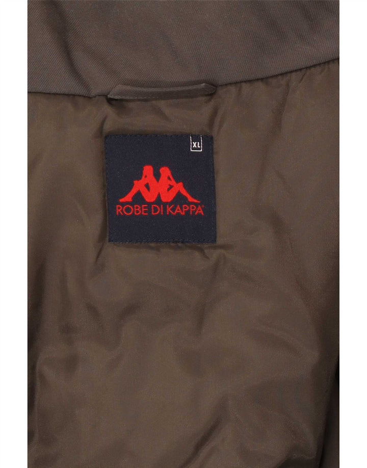 Kappa Mens Windbreaker Jacket UK 42 XL Khaki Polyamide