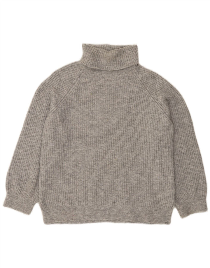 Marks & Spencer Pull col roulé pour femme UK 14 Gris moyen Acrylique
