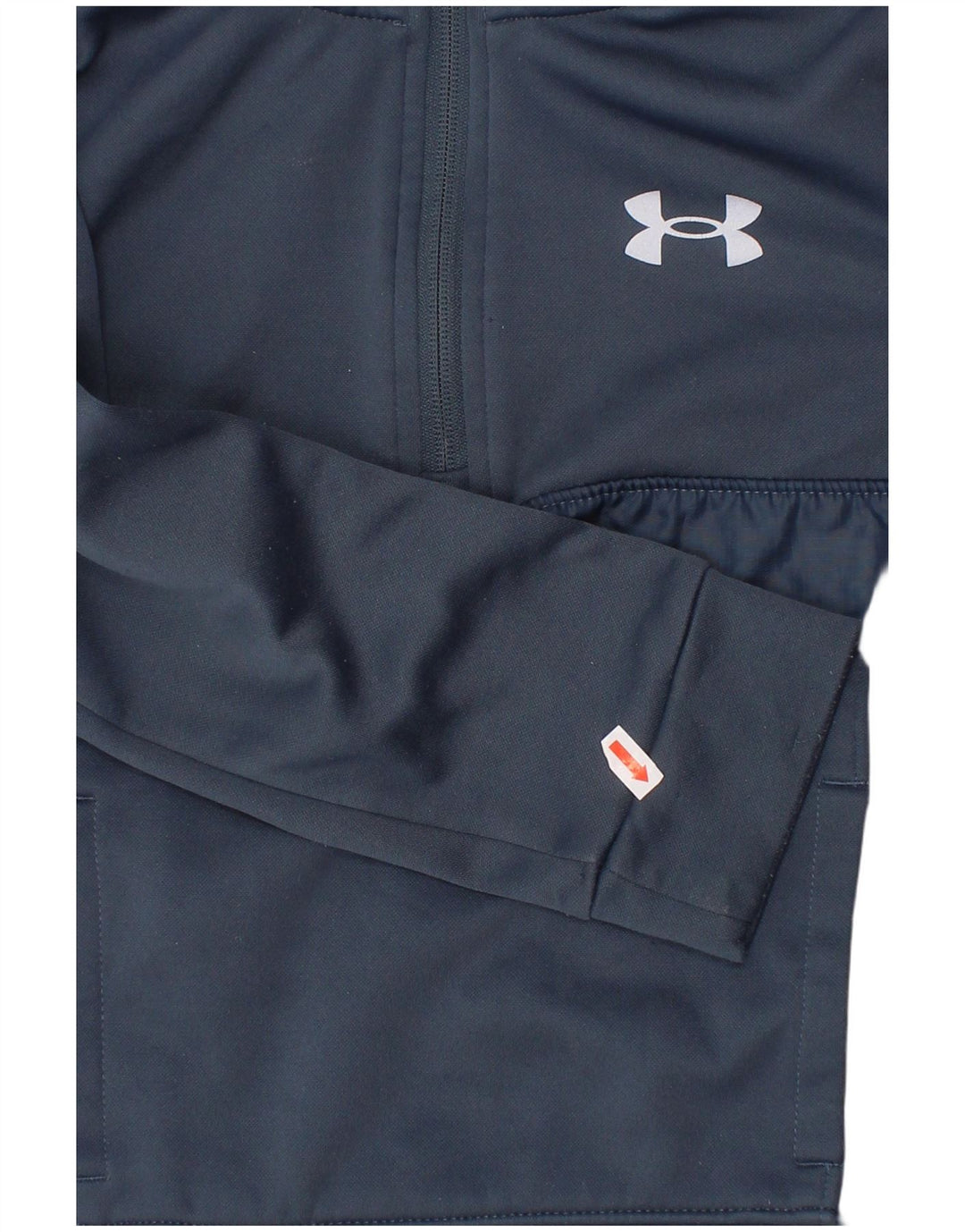 UNDER ARMOUR Sweatshirt med lynlås til drenge 5-6 år marineblå polyester