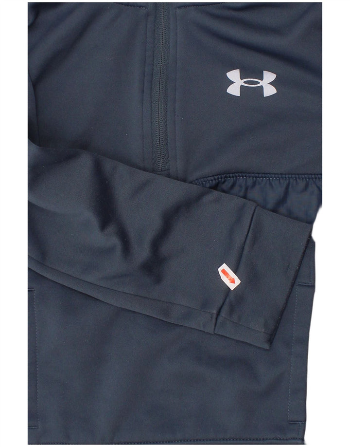 UNDER ARMOUR Sweatshirt med lynlås til drenge 5-6 år marineblå polyester