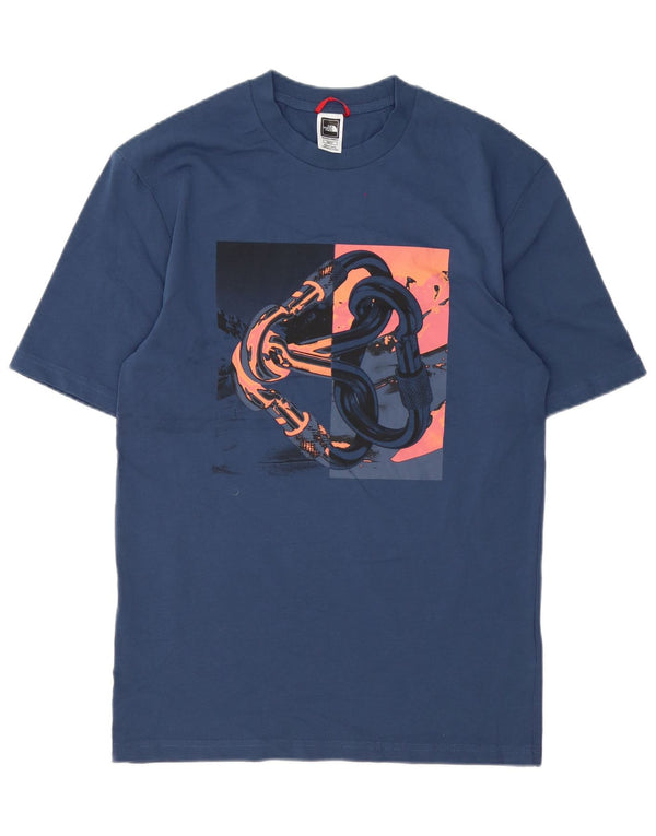 The North Face Camiseta gráfica para hombre Top XS Azul Algodón