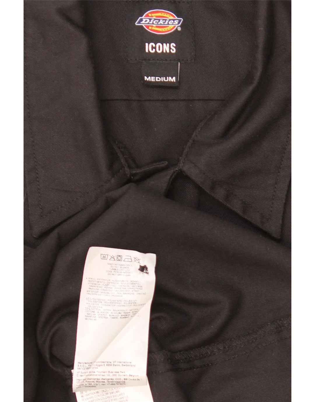 Мужская рубашка с коротким рукавом Dickies, средний черный полиэстер