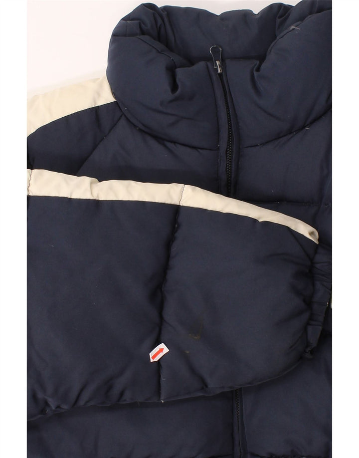 FILA Mens Padded Jacket UK 42 XL Navy Blue Colourblock Polyester Vintage Fila and Second-Hand Fila from Messina Hembry 