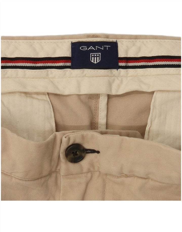 Gant Mens Straight Chino Trousers W40 L32 Beige