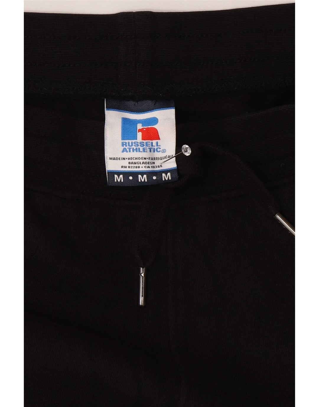 Russell Athletic Mens Tracksuit Trousers Joggers Medium Black Cotton