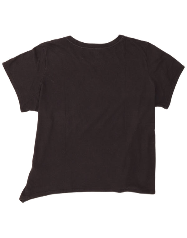 Levi's Dame Grafisk T-Shirt Top UK 22 3XL Sort Bomuld