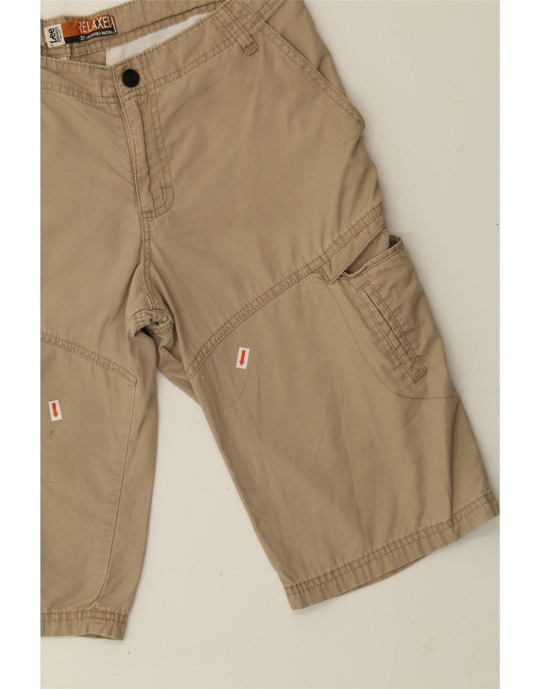 LEE Mens Dungarees Relaxed Fit Cargo Shorts W32 Medium  Beige Cotton Vintage Lee and Second-Hand Lee from Messina Hembry 