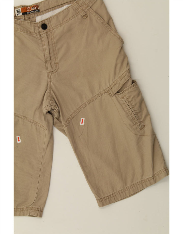 LEE Mens Dungarees Relaxed Fit Cargo Shorts W32 Medium  Beige Cotton Vintage Lee and Second-Hand Lee from Messina Hembry 