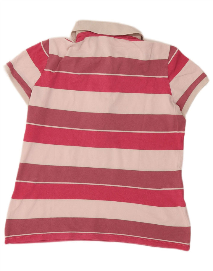 Lacoste Womens Polo Shirt Size 46 XL Multicoloured Striped Cotton