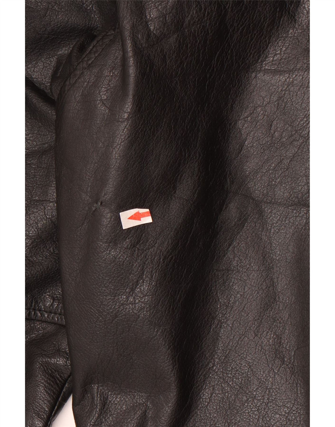 Vintage Mens Loose Fit Leather Coat UK 38 Medium Black Leather