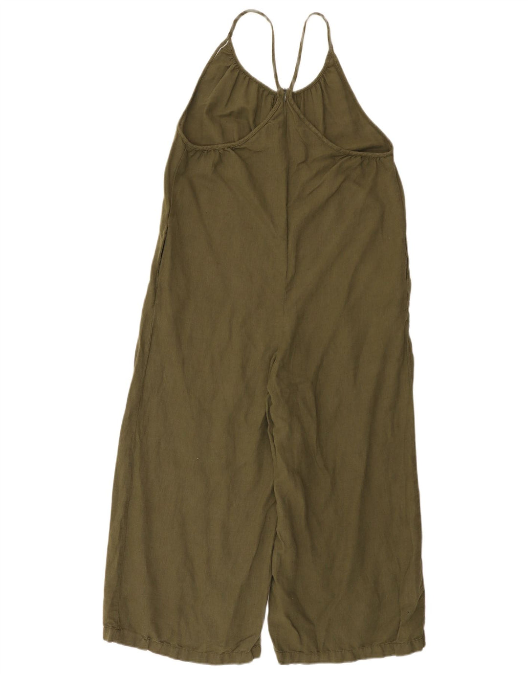 Zara Womens Sleeveless Jumpsuit UK 10 Small  Khaki
