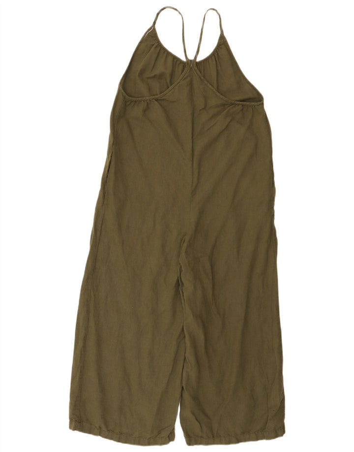 Zara Womens Sleeveless Jumpsuit UK 10 Small  Khaki