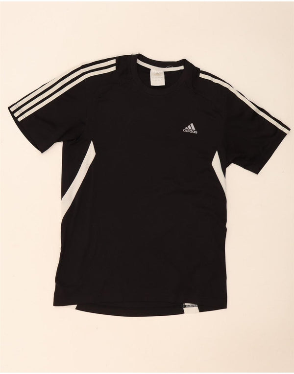 Adidas Mens T-Shirt Top Medium Black Colourblock Polyester