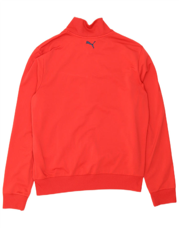 PUMA Mens Tracksuit Top Jacket Large Red Polyester