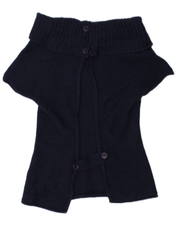 Topshop Damen-Strickjacke mit kurzen Ärmeln, Gr. 6, XS, Marineblau, Acryl