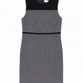 Hobbs Womens Sleeveless Sheath Dress UK 18 XL Black Check Polyester