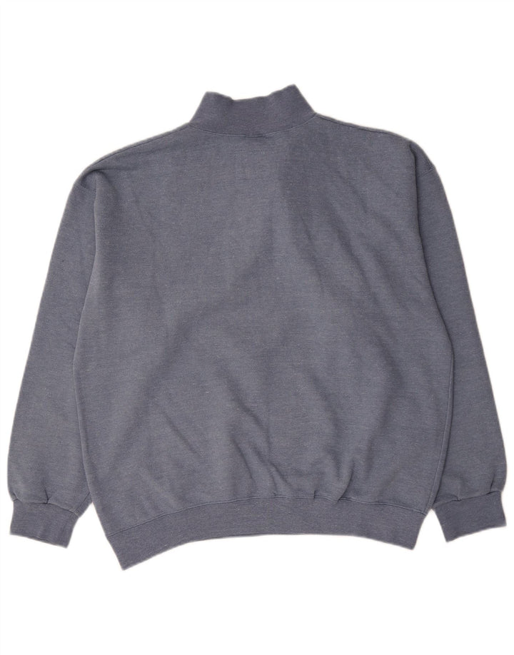 Champion Sweat-shirt à col zippé pour hommes, grand coton bleu