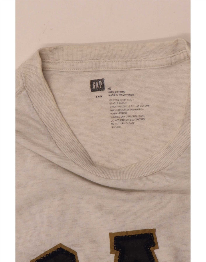 Camiseta gráfica Gap para hombre Top de algodón moteado gris medio