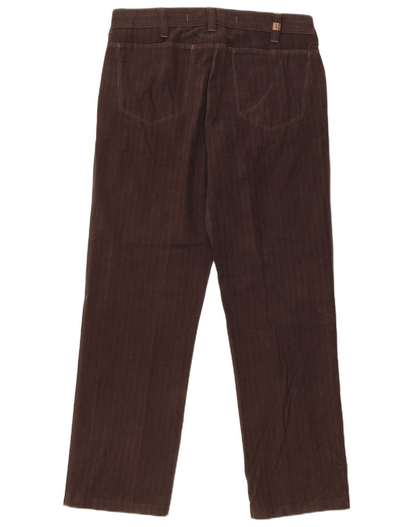 Trussardi Straight Casual Bukser IT 50 Large W32 L29 Brun Stribet
