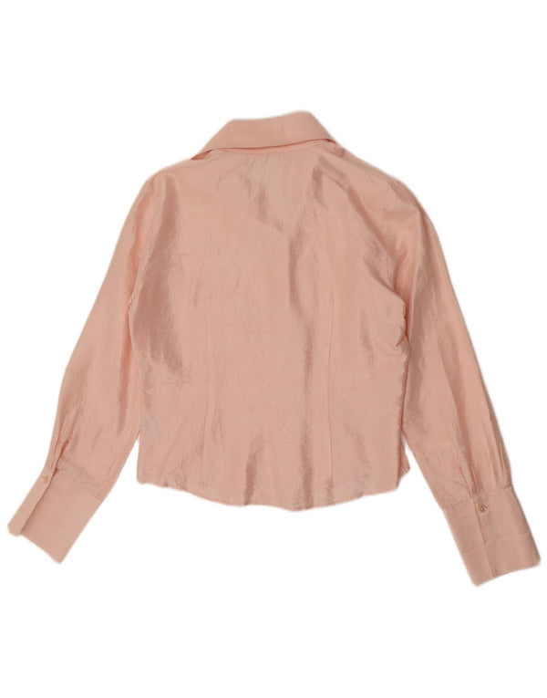Naracamicie Womens Shirt Blouse UK 14 Medium Pink Silk