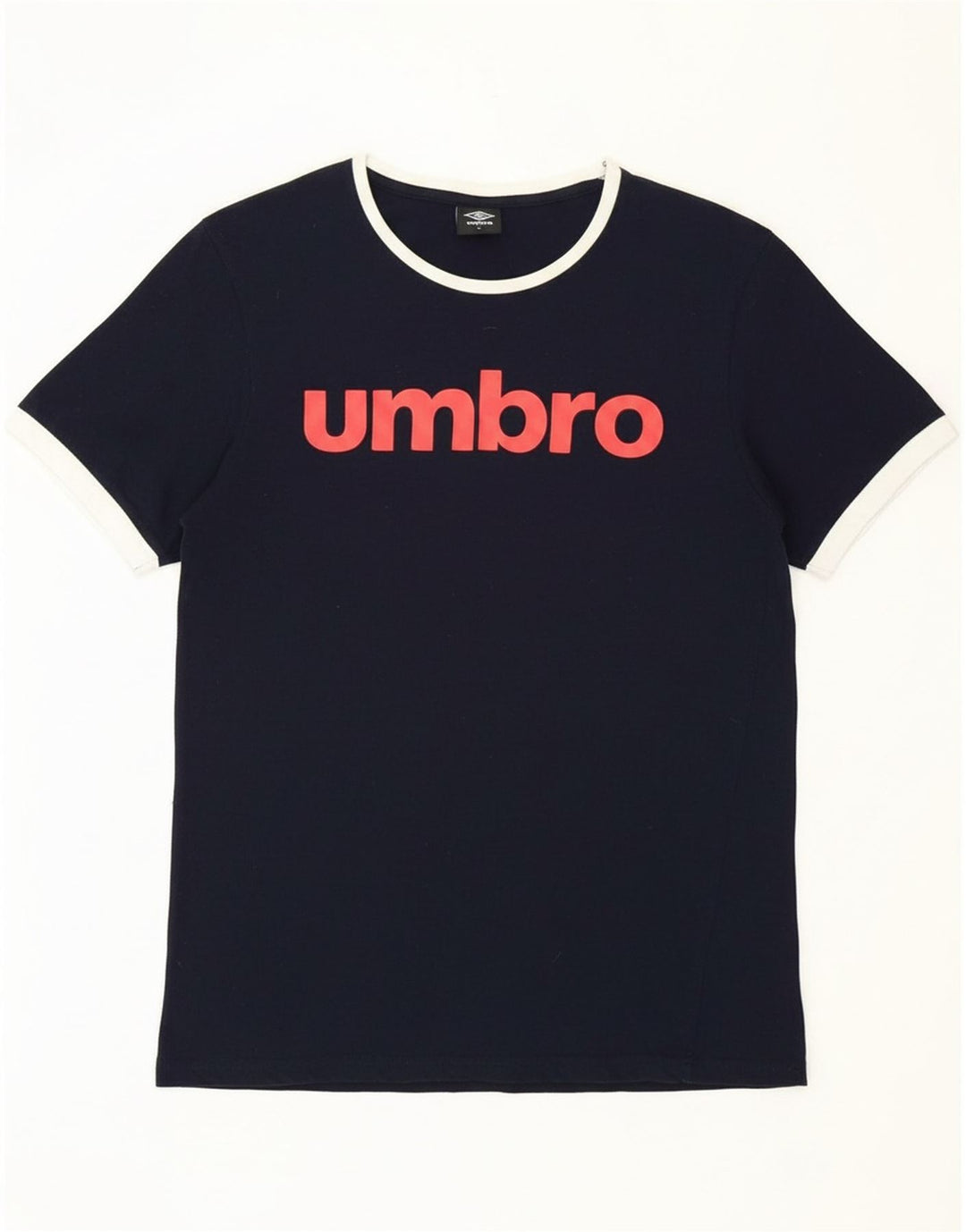 UMBRO Womens Graphic T-Shirt Top UK 16 Large Navy Blue Cotton
