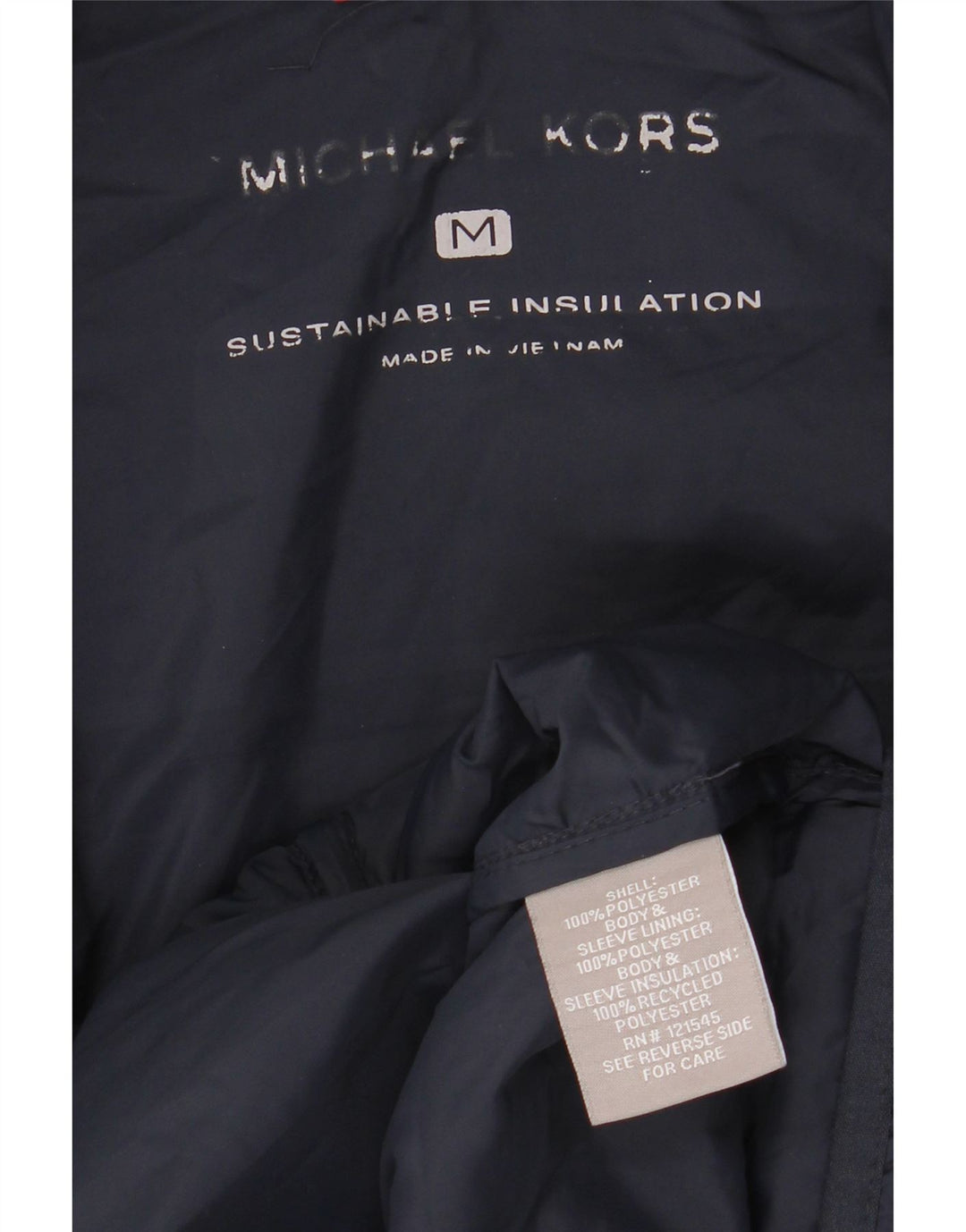 MICHAEL KORS Mens Padded Jacket UK 38 Medium Navy Blue Polyester