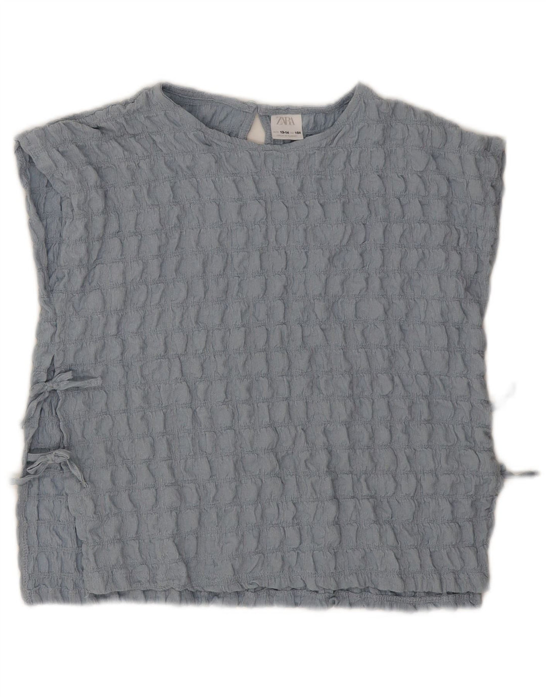 Zara Girls Sleeveless Blouse Top 13-14 Years Blue