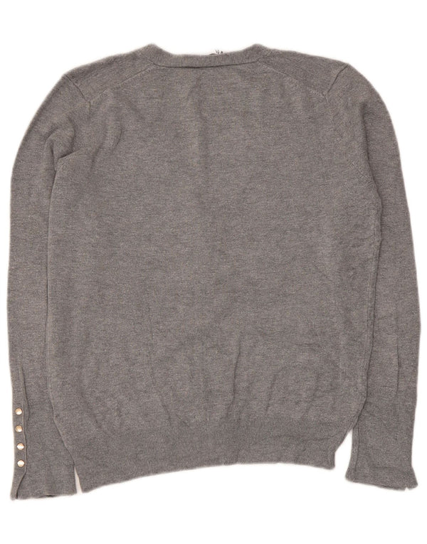 Zara Womens Cardigan Sweater UK 14 Large Grey Viscose