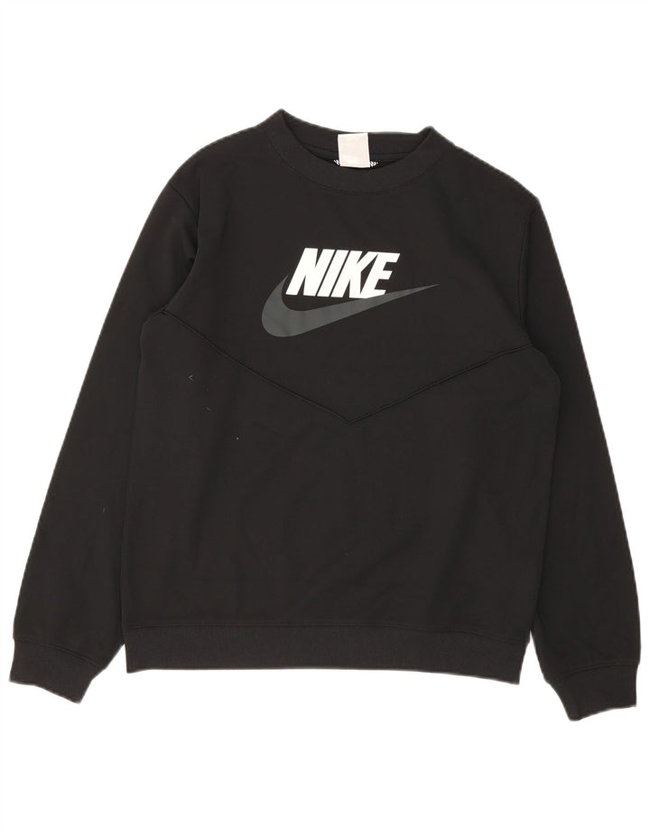 Nike Boys grafikus pulóver pulóver 13-14 éves fekete poliészter