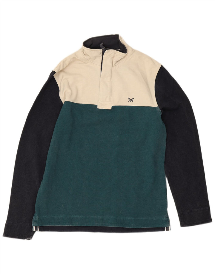 CREW CLOTHING Mens Sweatshirt Jumper Small Multicoloured Colourblock