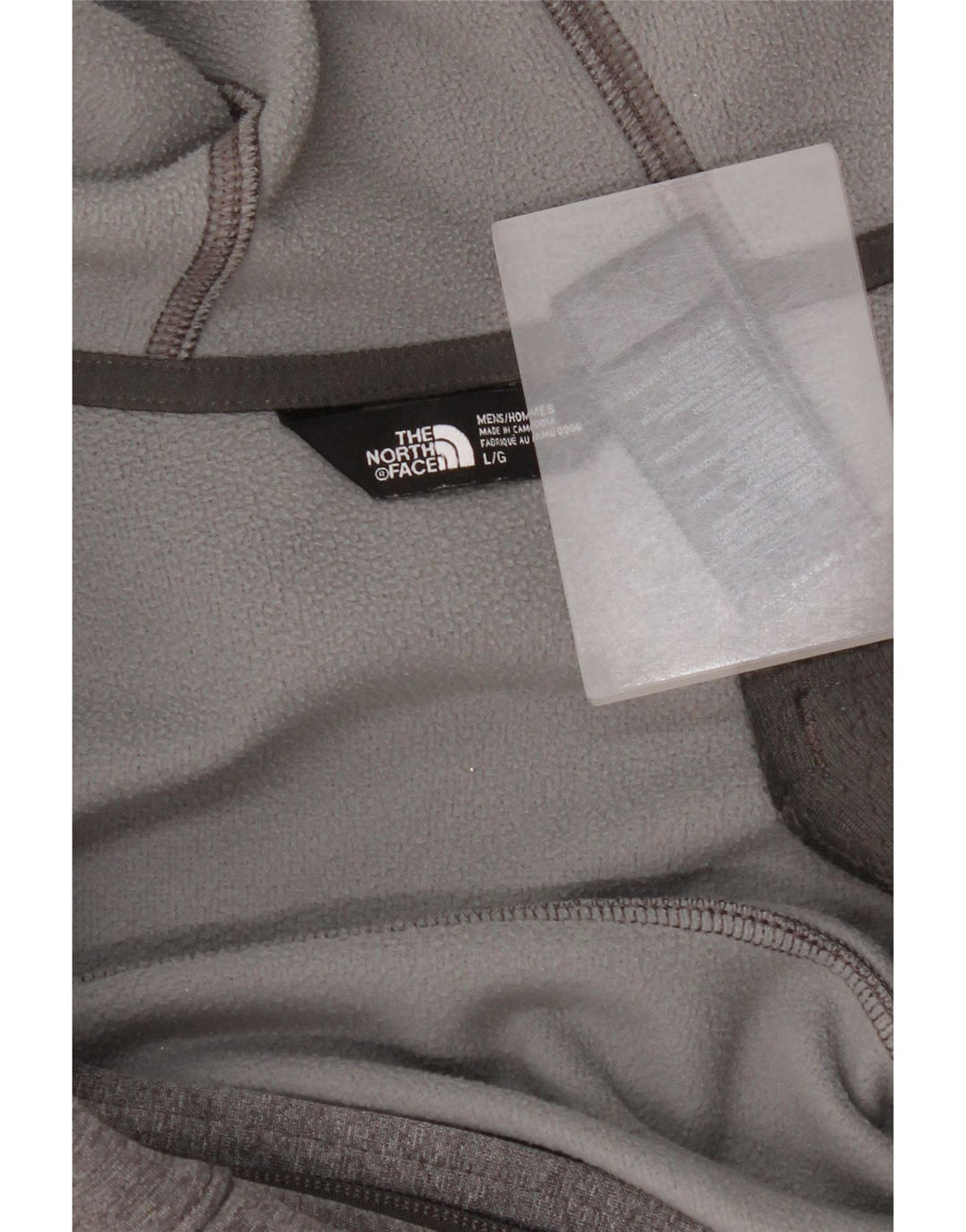 Maglione con cappuccio e zip da uomo The North Face grande poliestere grigio