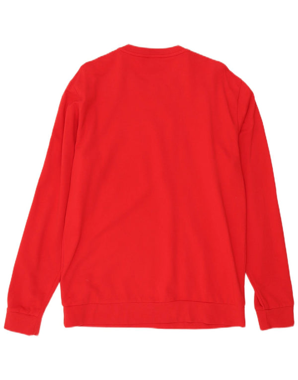Emporio Armani Herren Grafik-Sweatshirt-Pullover XL, rote Farbblock-Baumwolle