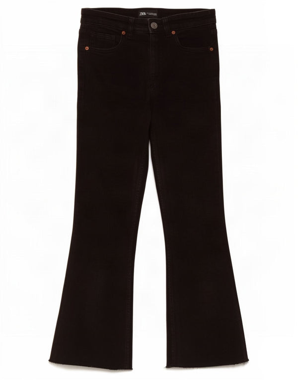 Damskie jeansy rozkloszowane Zara EU 36 XS W26 L26 Czarna bawełna