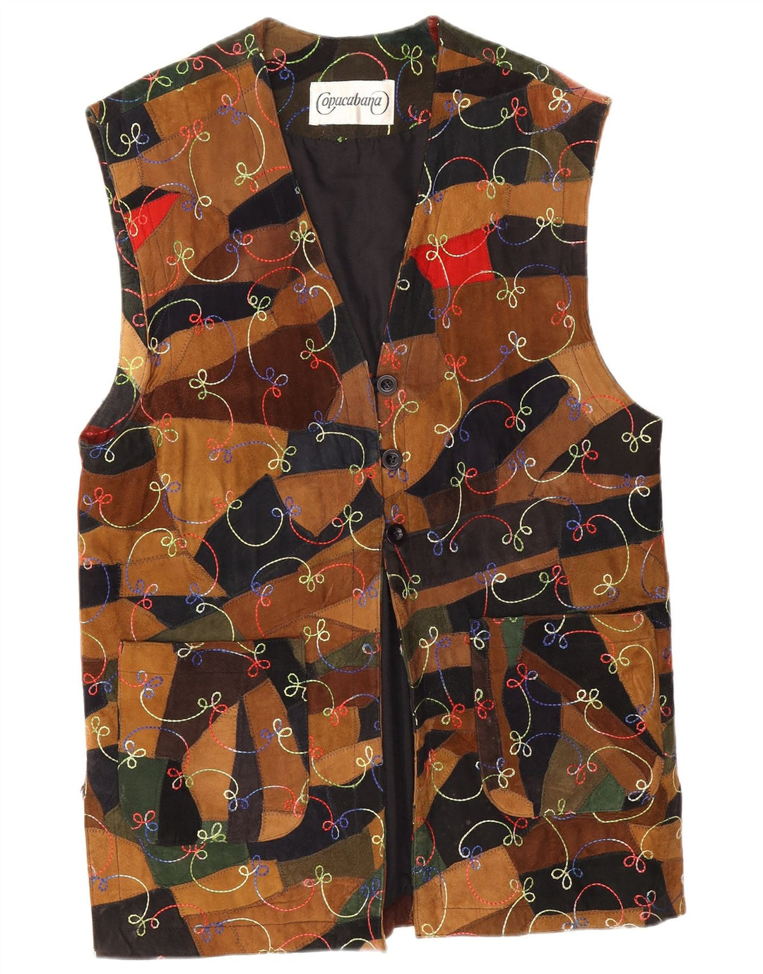 Copacabana Damen Longline Graphic Gilet EU 40 Medium Mehrfarbig