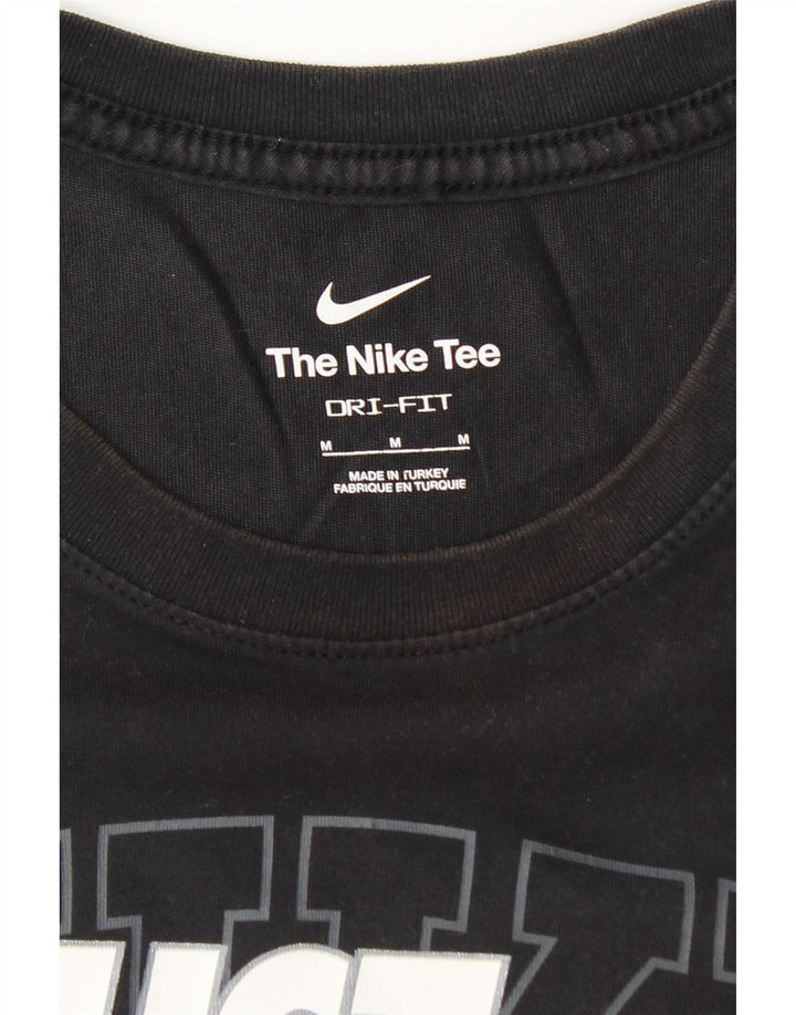 T-shirt grafica NIKE Dri Fit da uomo, media, nera
